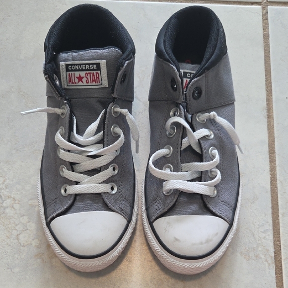 Converse Black and Gray High-Tops - Picture 2 of 4